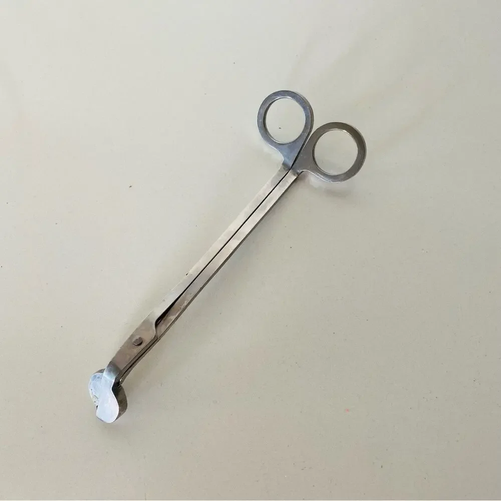 ANTHROPOLOGIE Stainless Steel Silver Grey Wick Trimmer Candle Care Scissors
